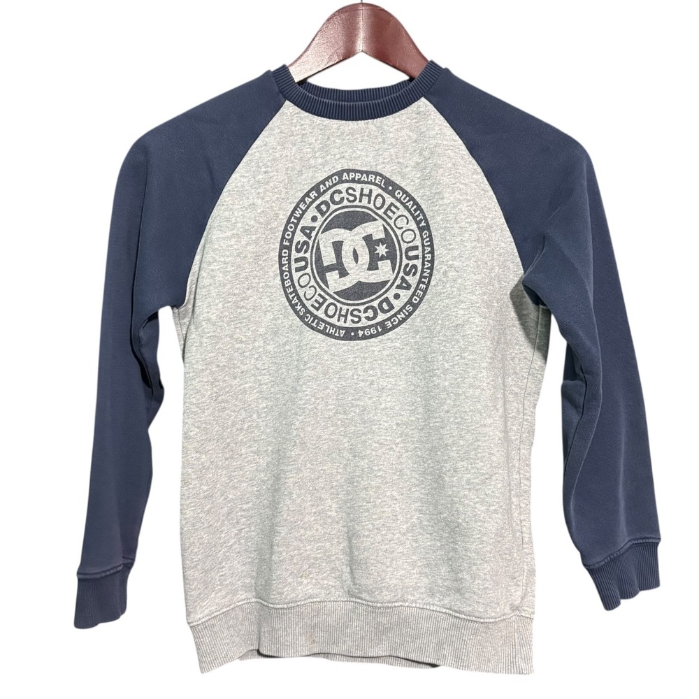 DC Shirt Youth Small 10 long Sleeve Color Block Crew Neck Skater Y2k Retro